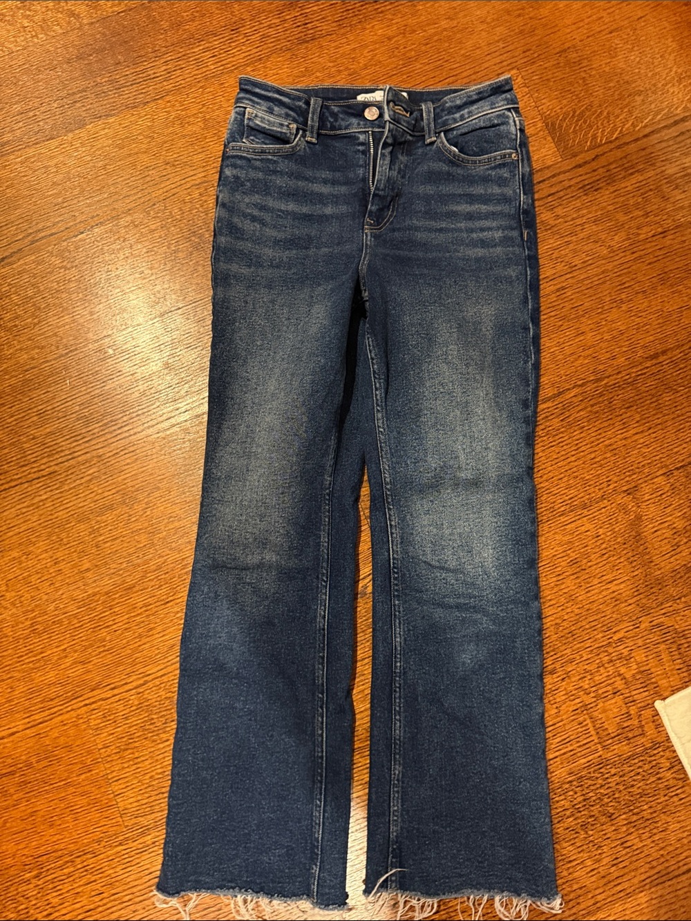 Zara ankle fray jeans
